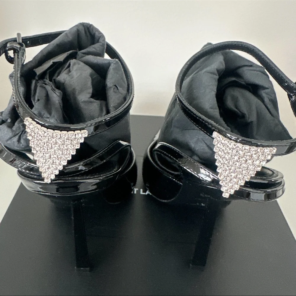 Saint Laurent Black Anouk Pumps In Patent Leather 38.5 - Picture 4 of 8